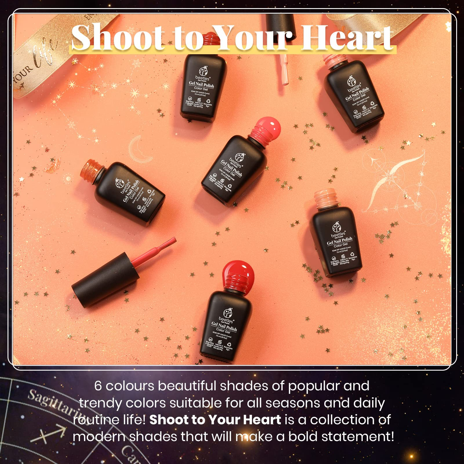 Sagittarius_Shot to your heart 11/12 | Gel Polish 6 Colors Set