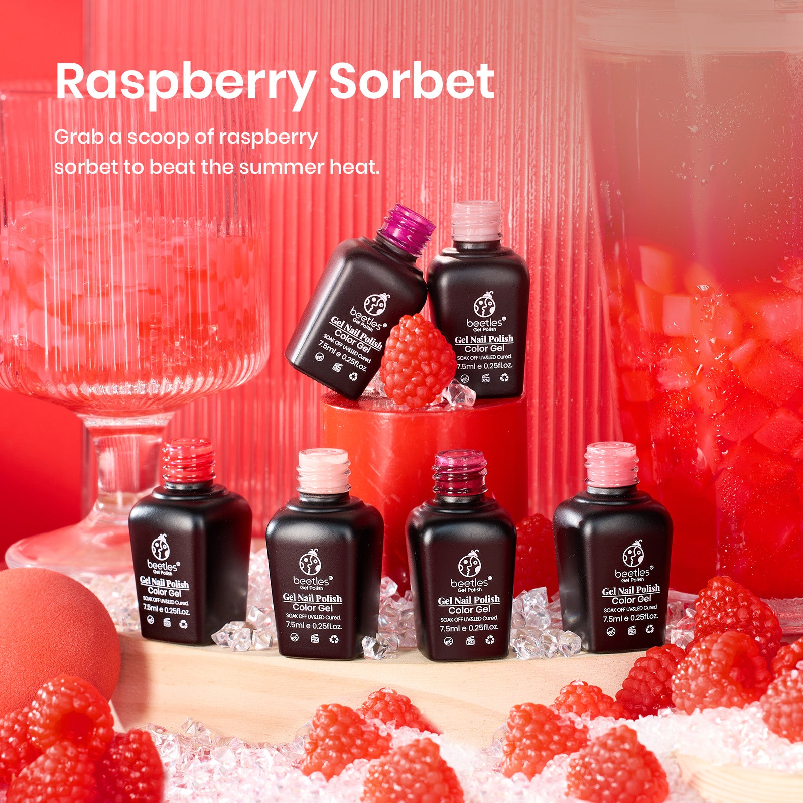 Raspberry Sorbet | 6 Colors Gel Polish Set