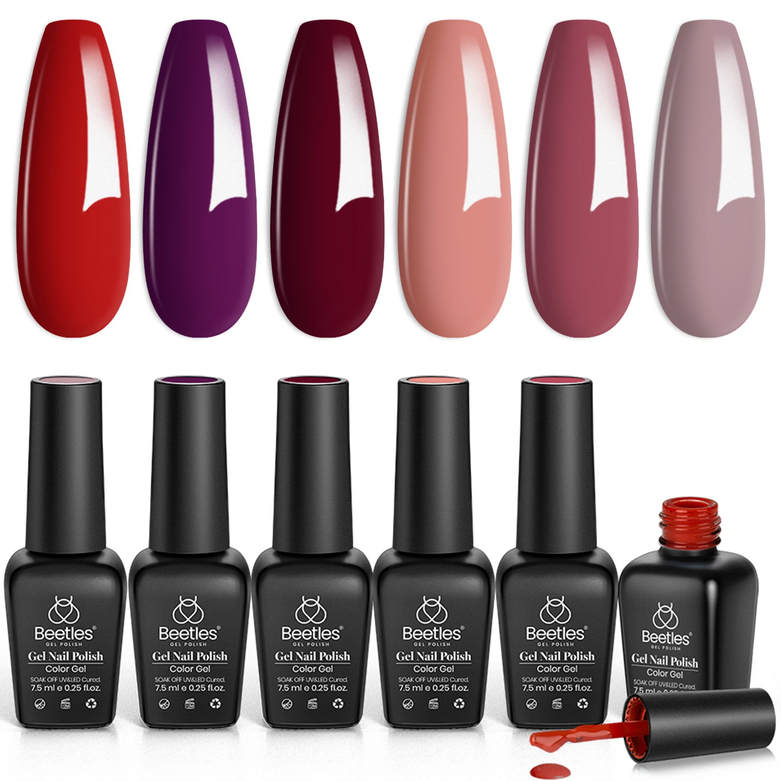 Raspberry Sorbet | 6 Colors Gel Polish Set