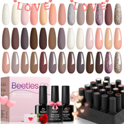 Bare Collection - 20 Gel Colors Set with Top and Base Coat (5ml/Each)