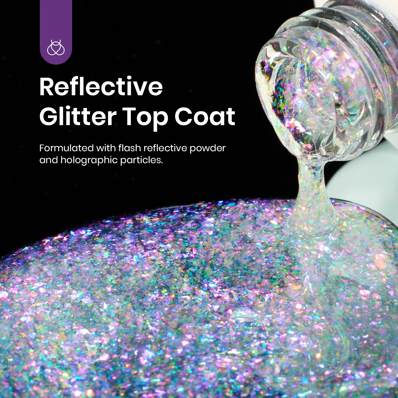 Beetles Pearlescent Glitter Top Coat | 15ML