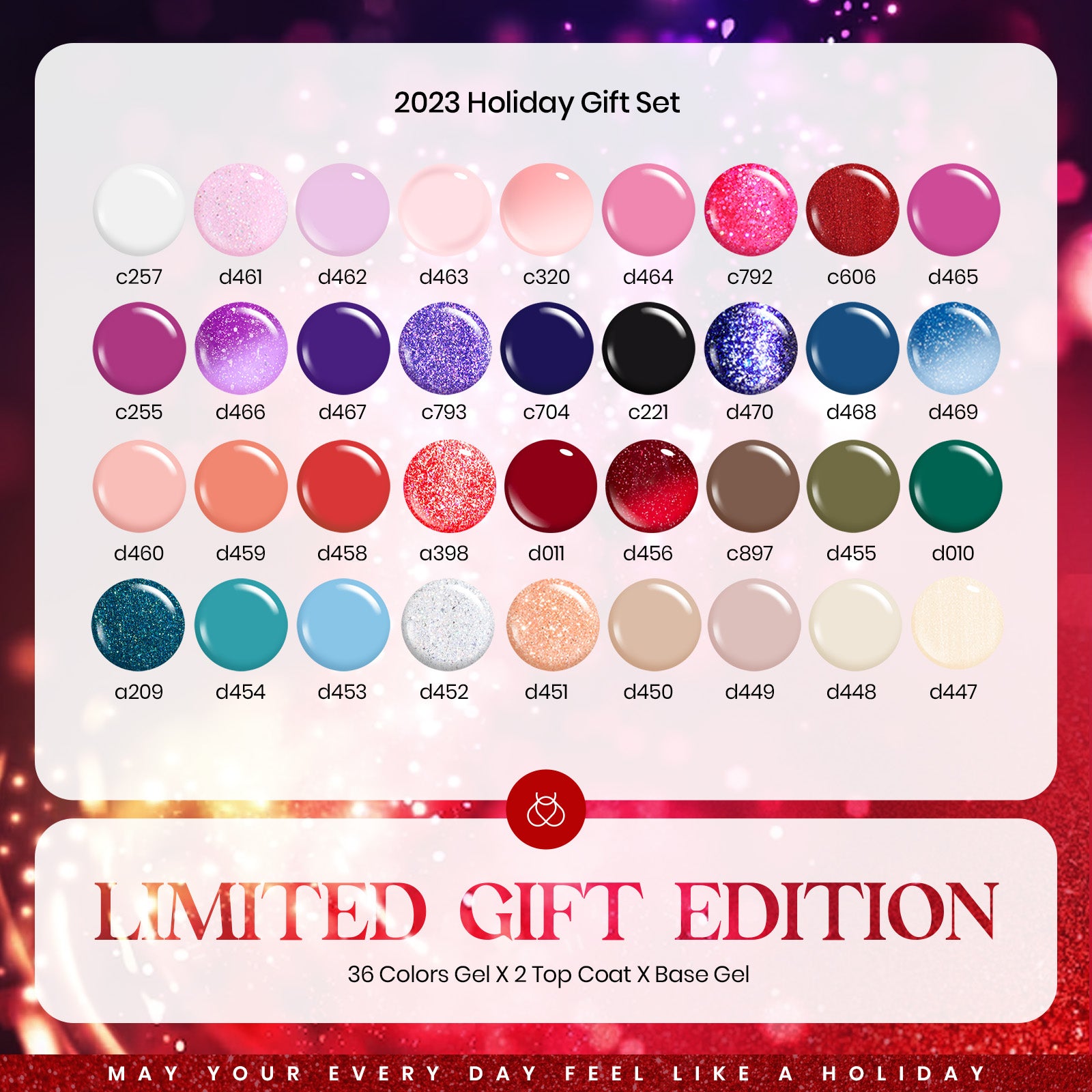 [ PRE SALE ]  Holiday - 36 Colors Gel Nail Polish Christmas Gift Set