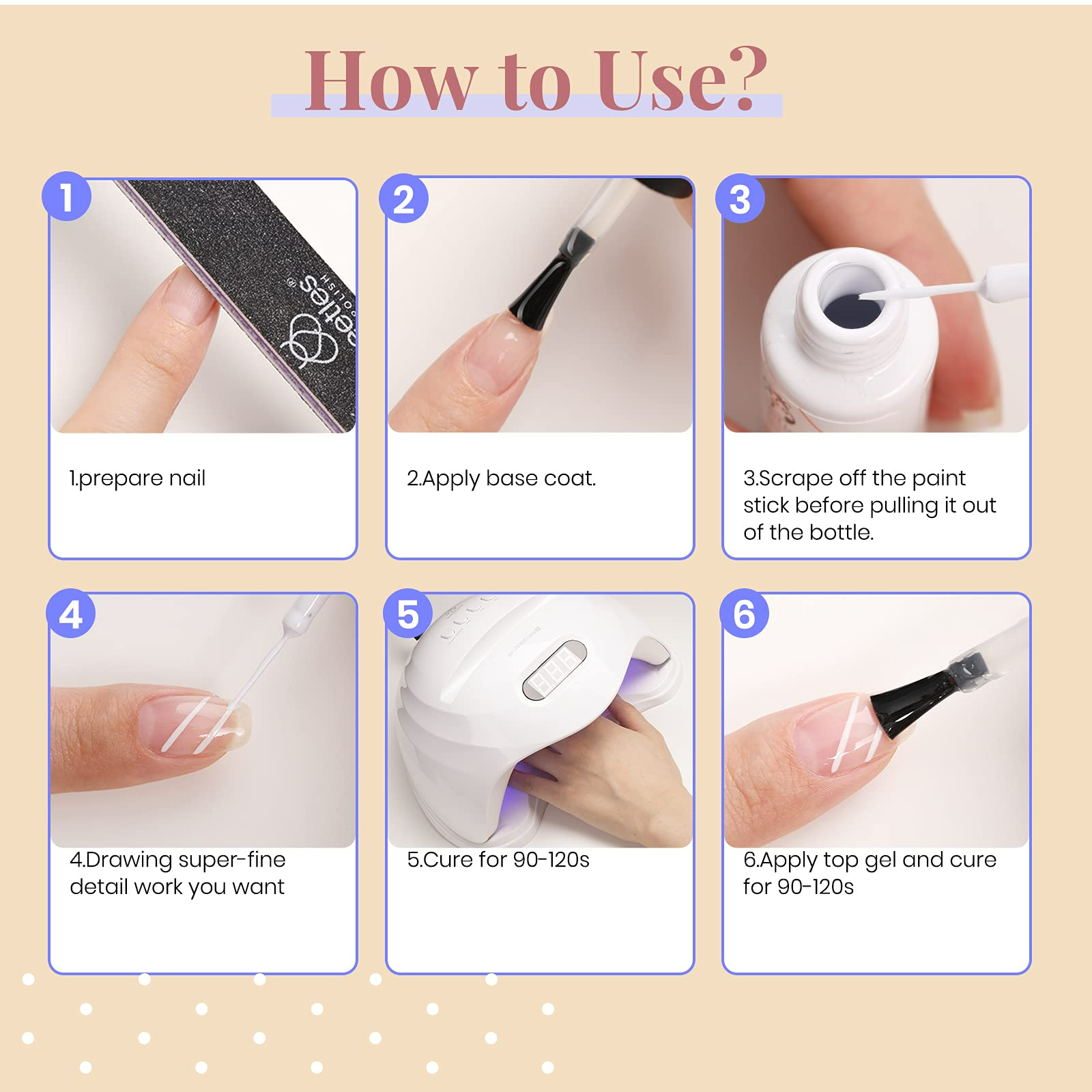 White Color  | Nail Art Gel Liner