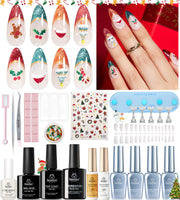 Starlight Glamour | 4 Colors with All-Inclusive Nail Art Essentials Kits Larger Capacity