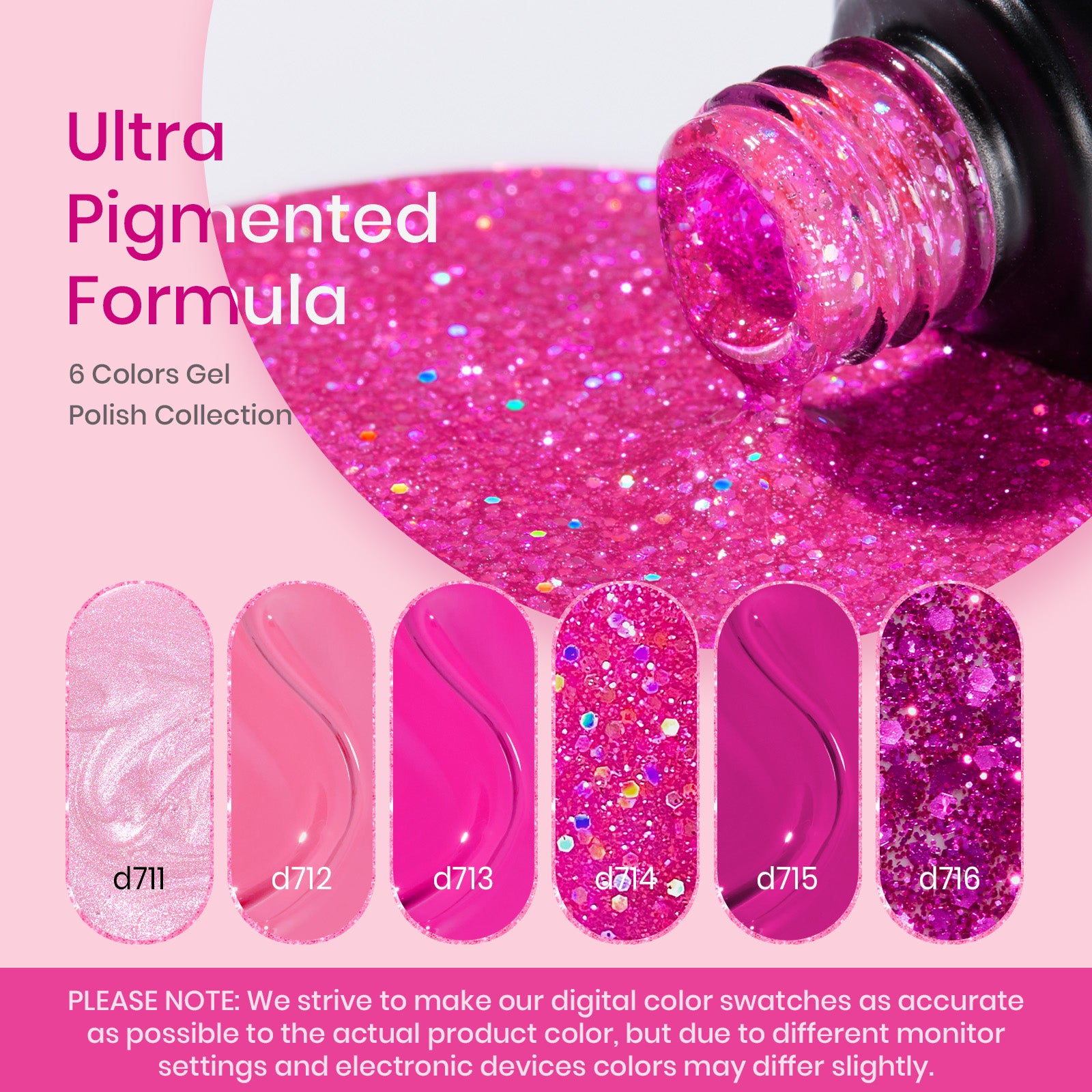 Pink Angel | 6 Colors Gel Polish Set 