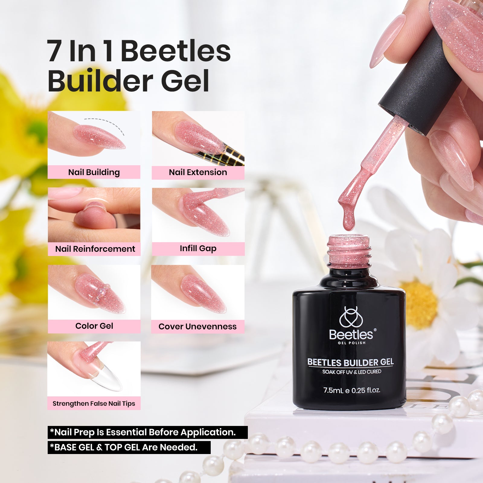 Subtle Shimmer-6 Colors Builder Nail Gel Set