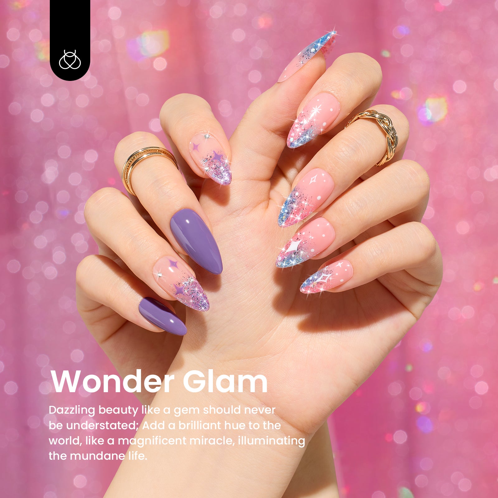 Wonder Glam - 6 Colors Gel Nail Polish Set