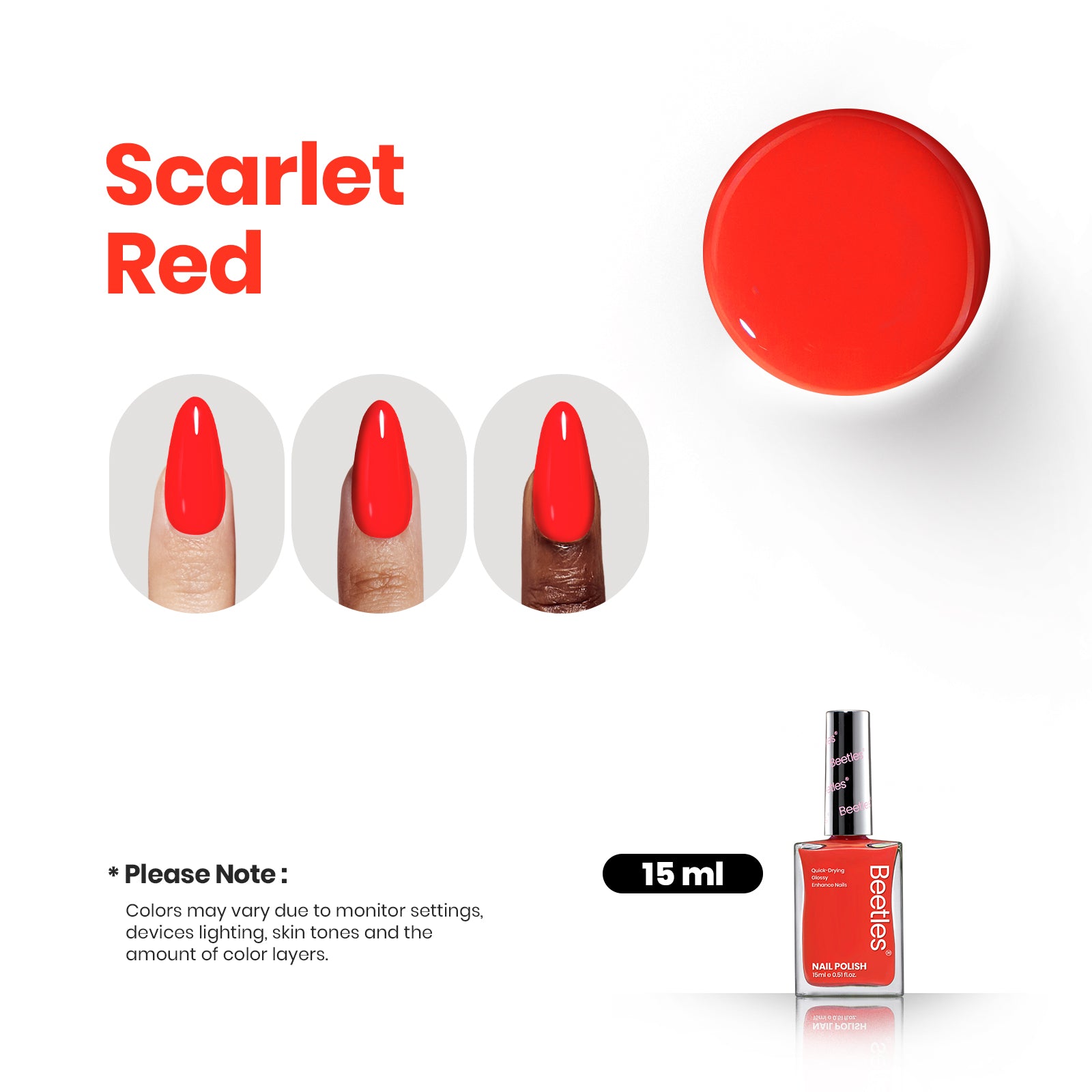 Scarlet Red |15ml Nail Polish