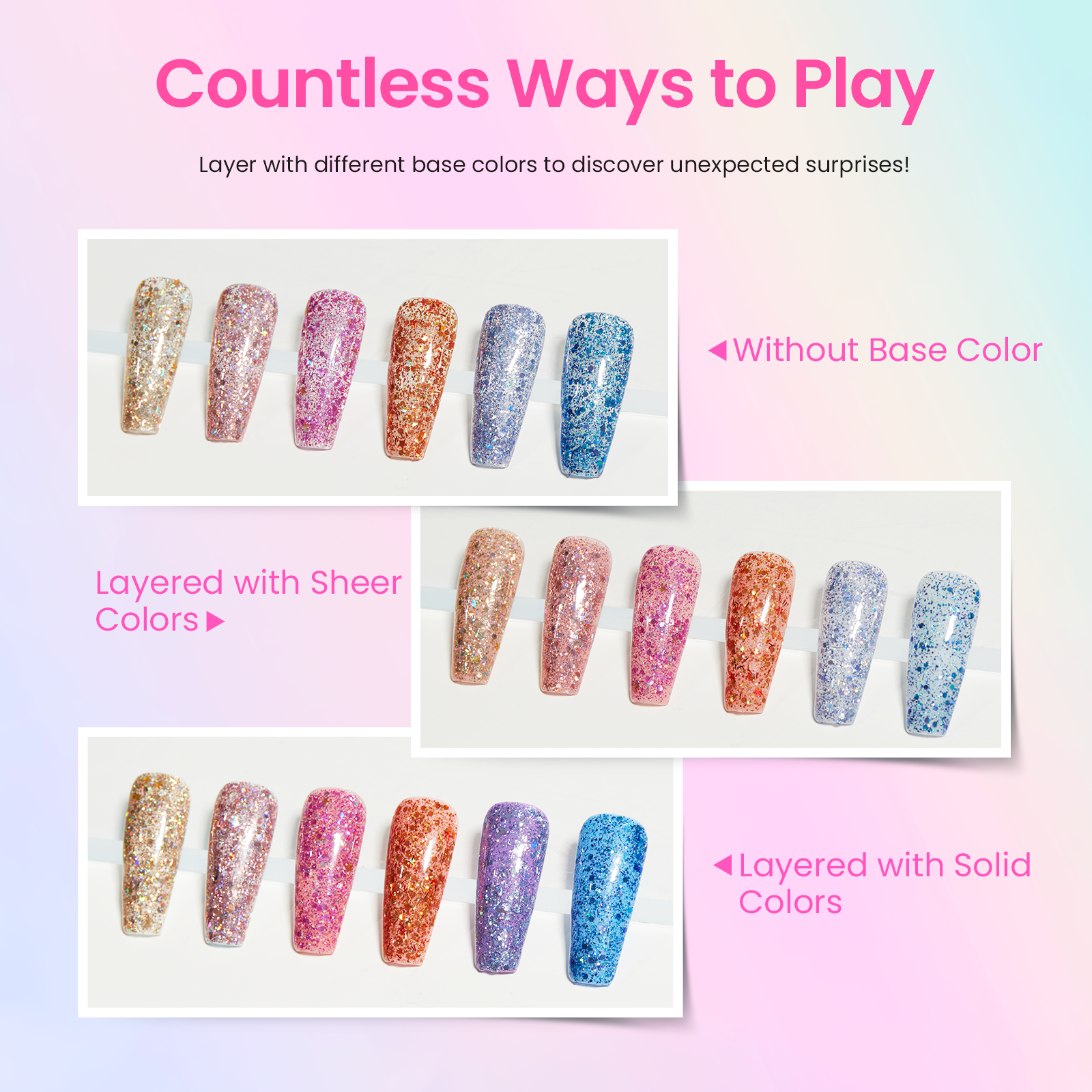 Confetti Party Gel Polish - 6 Colors Gel Nail Polish Set