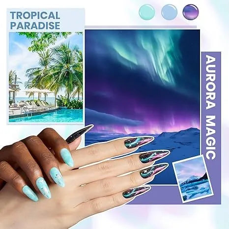 World Travel Gel Nail Polish Kit: 55 Colors Nail All in one Starter Kit (total 108pcs)