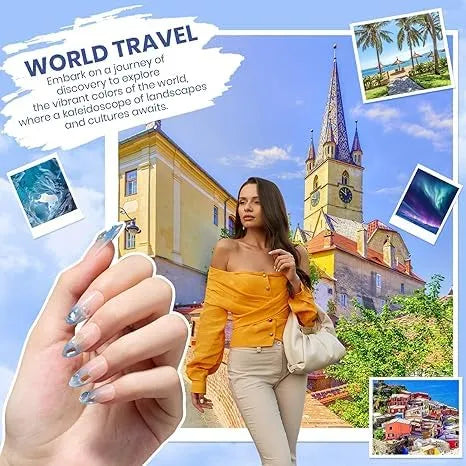 World Travel Gel Nail Polish Kit: 55 Colors Nail All in one Starter Kit (total 108pcs)