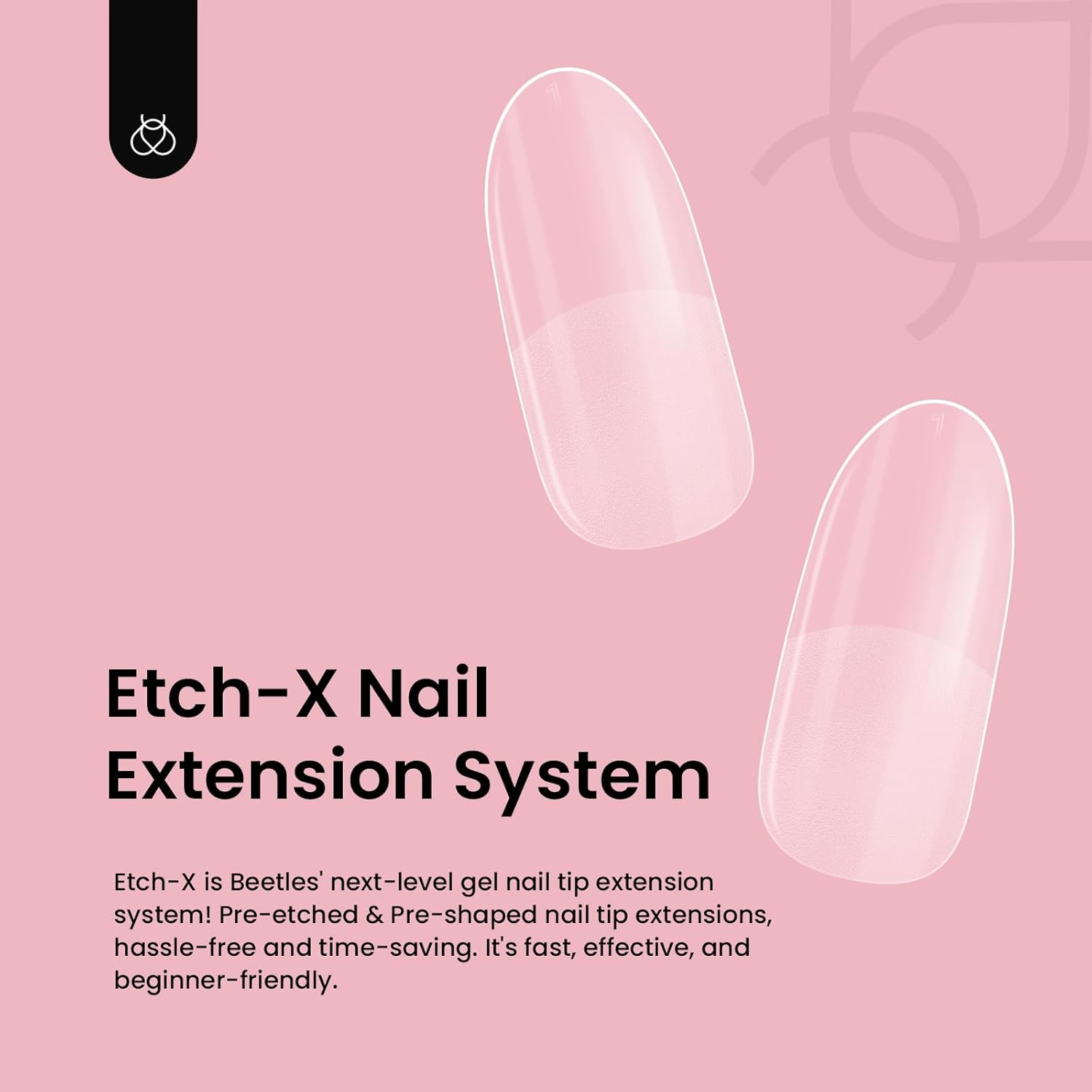 Etch-X Nail Tips Short Oval Half Matte | 288Pcs 