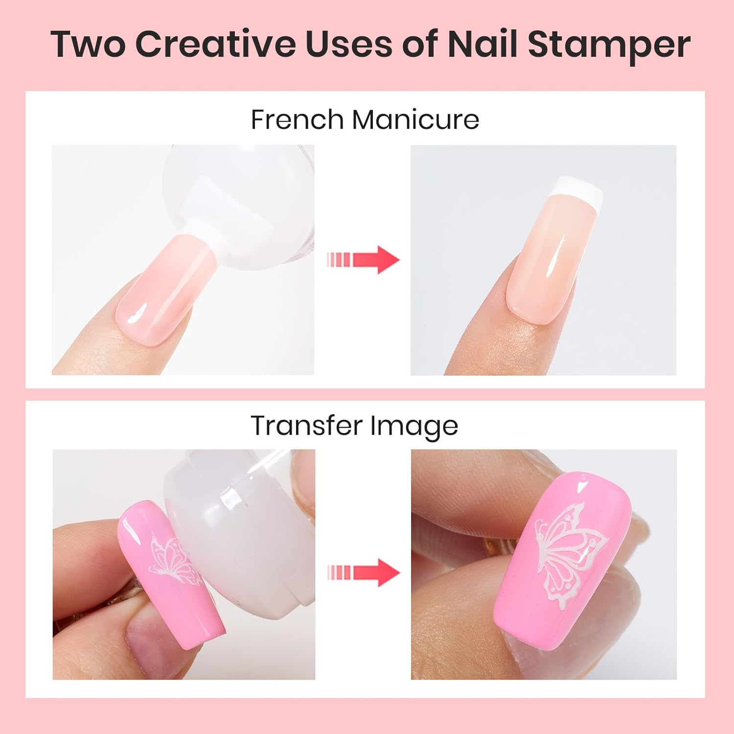 Beetles 4Pcs French Tip Nail Stamp