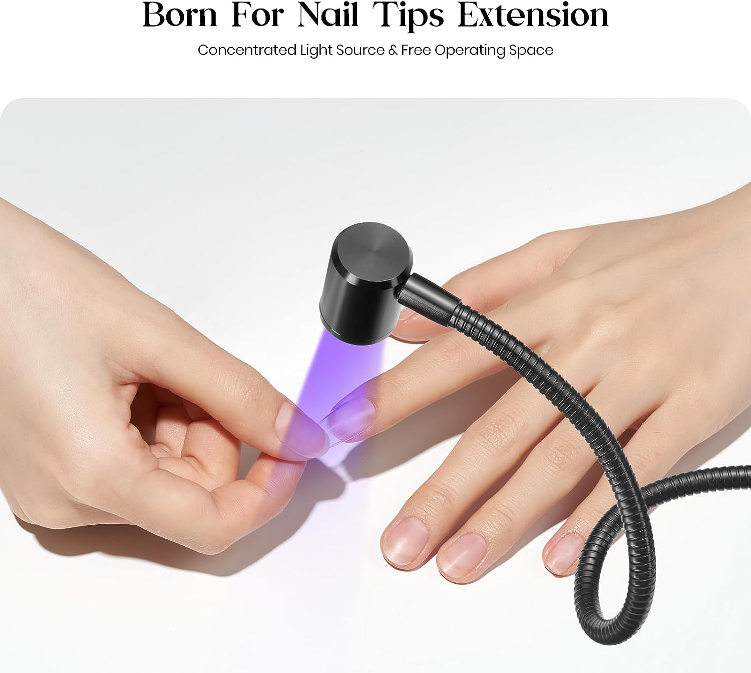 Beetles Nail LED Lamp 395nm Gooseneck Gel Nail Lamp Manicure UV LED Light for Poly Extension Gel/Nail Glue Gel/Gel Polish Quicky-Dry Curing Lamp for Techs Nail Art Design Salon DIY at Home