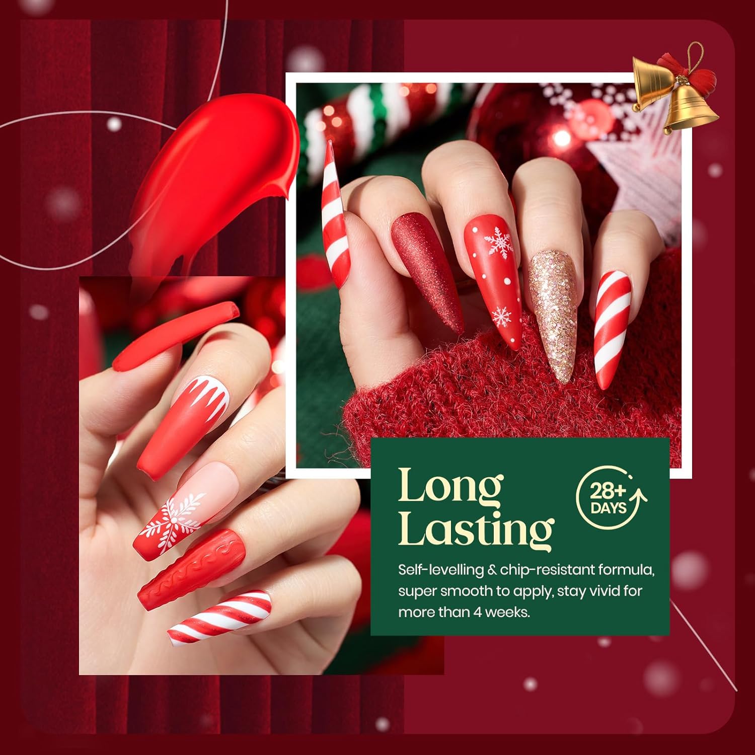 Christmas Candy Cane | 6 Colors Gel Polish Set