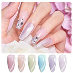 Light Lucite Cat Eye 6 Colors Gel Polish Set