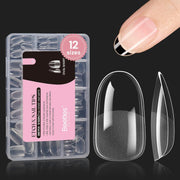 Etch-X Nail Tips Short Oval Half Matte | 288Pcs 