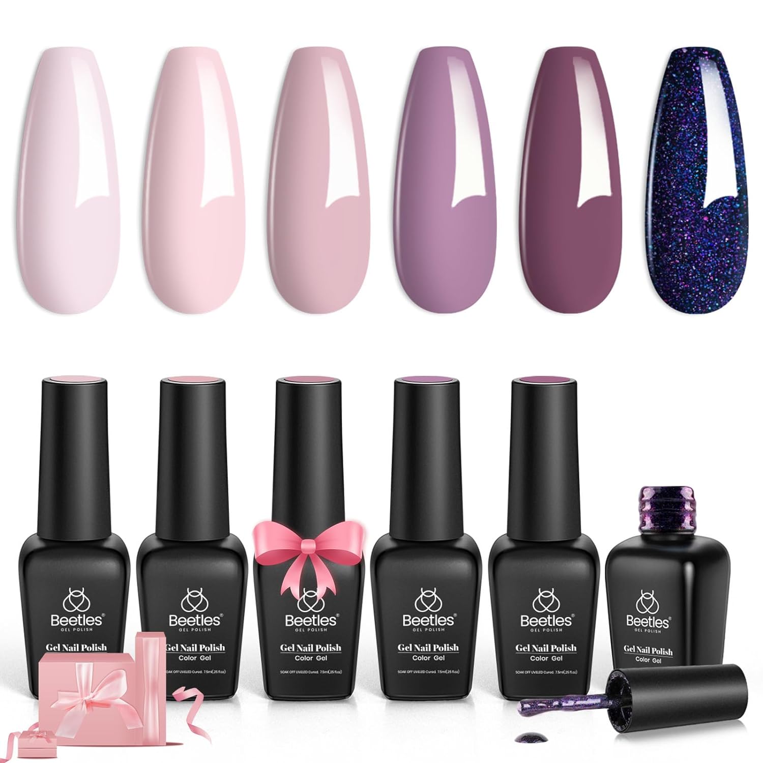 Mauve-Toned | 6 Colors Gel Polish Set