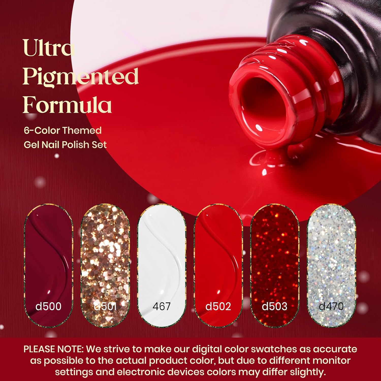 Christmas Candy Cane | 6 Colors Gel Polish Set