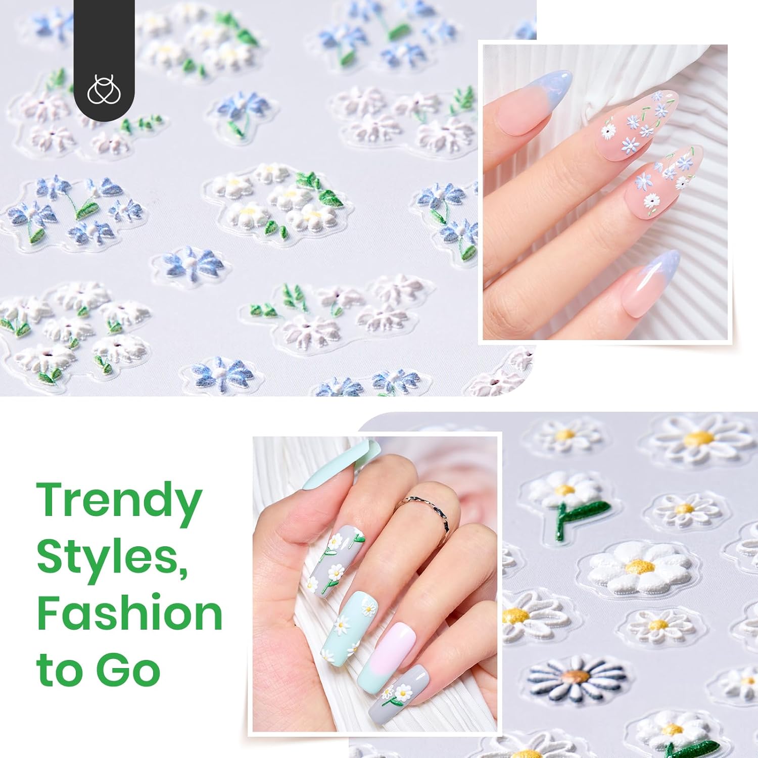 Beetles 5D Nail Stickers with Gel Top Coat #005 | 7.5ML