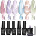 Light Lucite Cat Eye 6 Colors Gel Polish Set