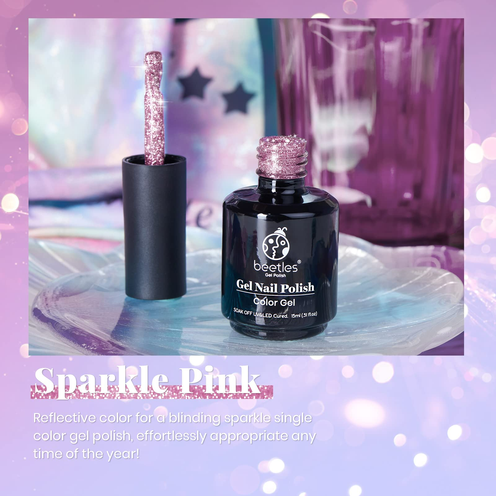 Sparkle Pink #b353 |15ml Gel Polish