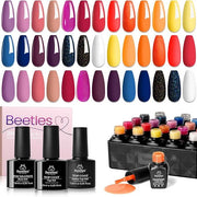 Sunset Soiree - 20 Gel Colors Set with Top and Base Coat (5ml/Each)