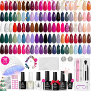 Exquisite Femininity Kit: 45 Colors Nail All in one Starter Kit (total 75pcs)