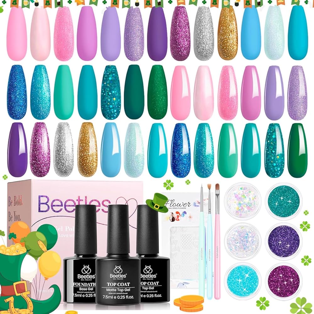 Mermaid Mantra - 20 Gel Colors Set with Top and Base Coat (5ml/Each)