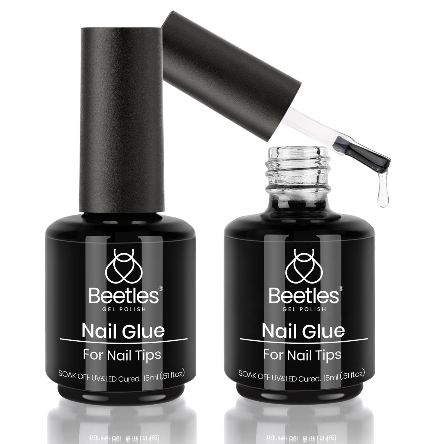 2-in-1 Nail Glue and Base Gel 2 PCS 15ml/each