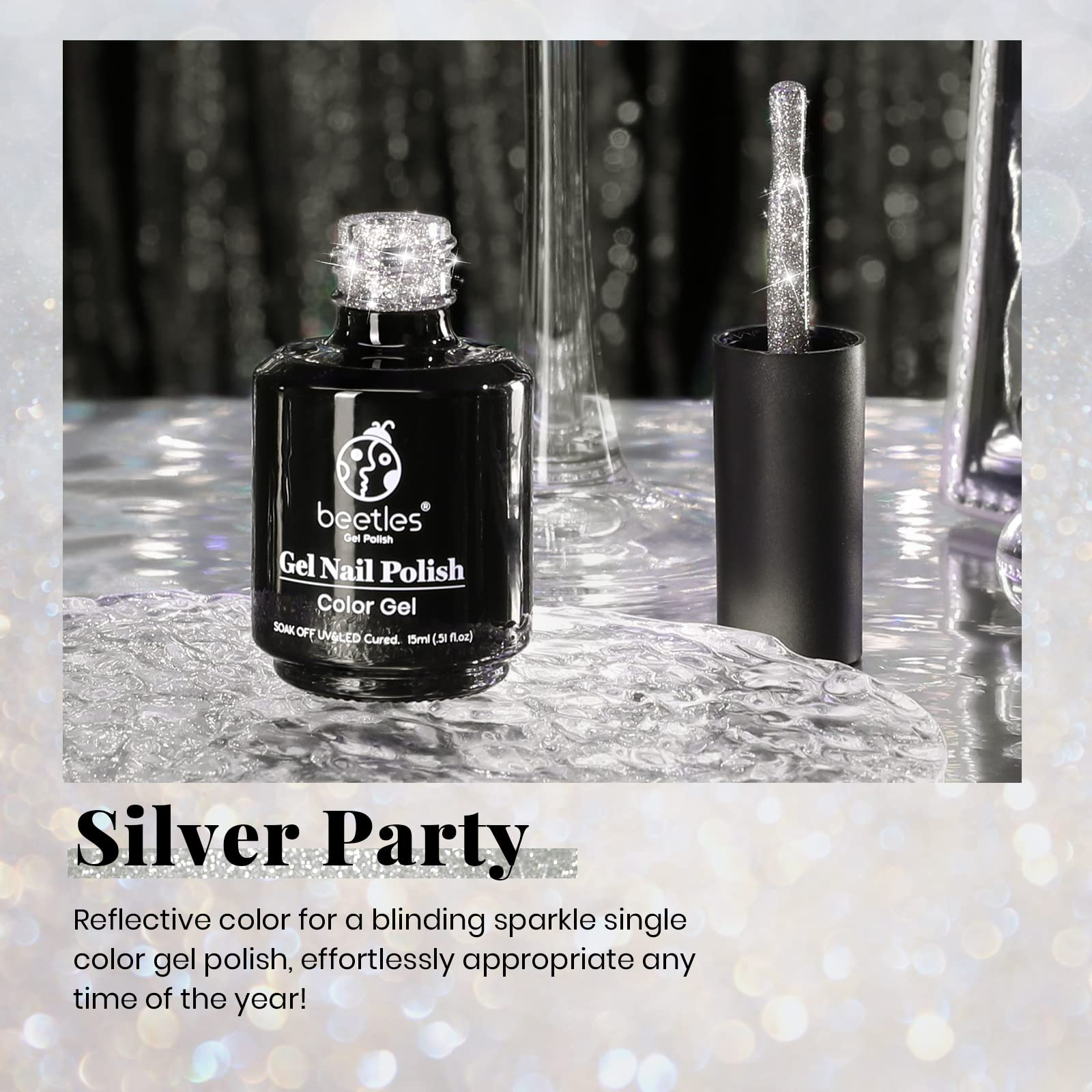 Silver Party #b342 |15ml Gel Polish