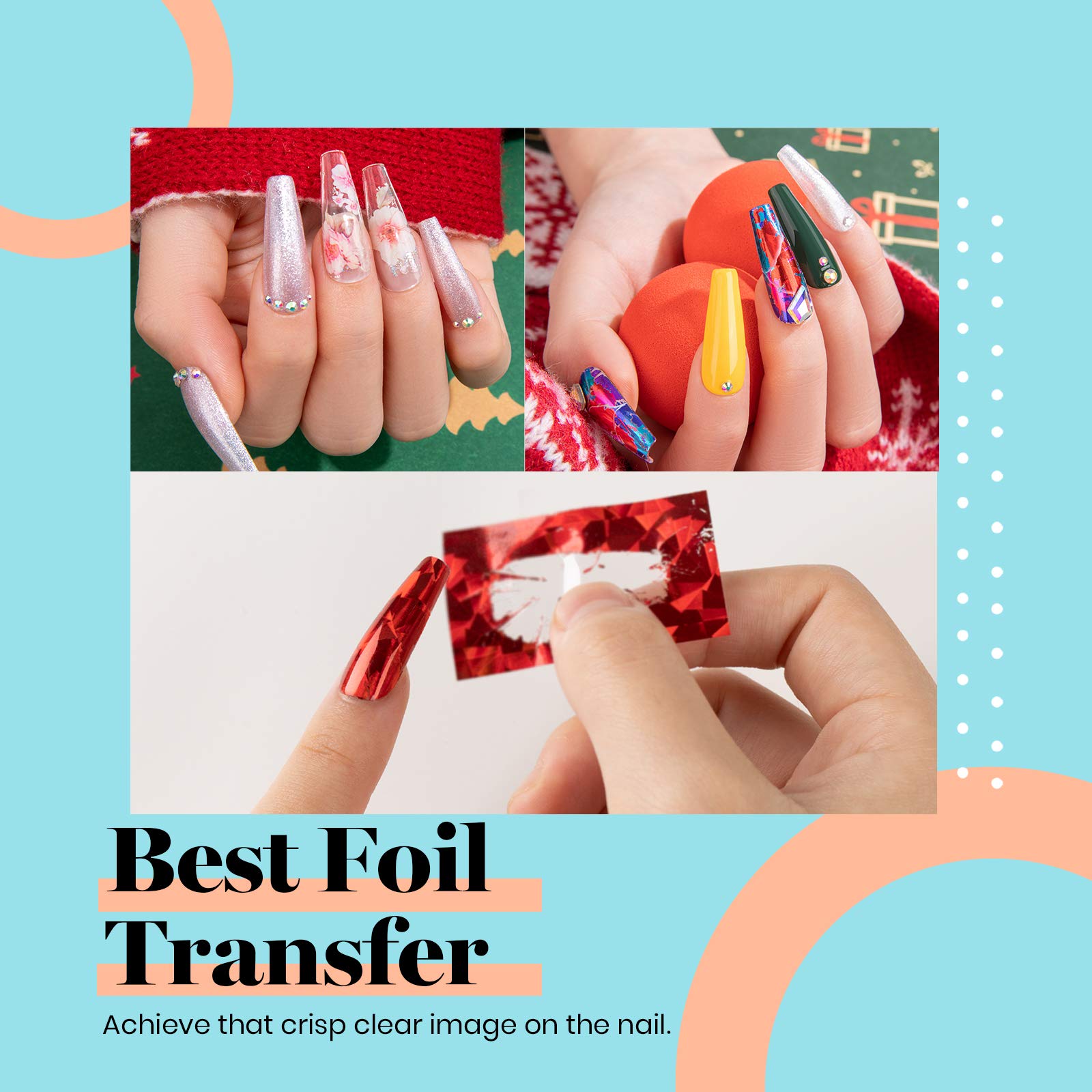 Foil Glue Nail Art, Nail Foil Glue Transfer Tips