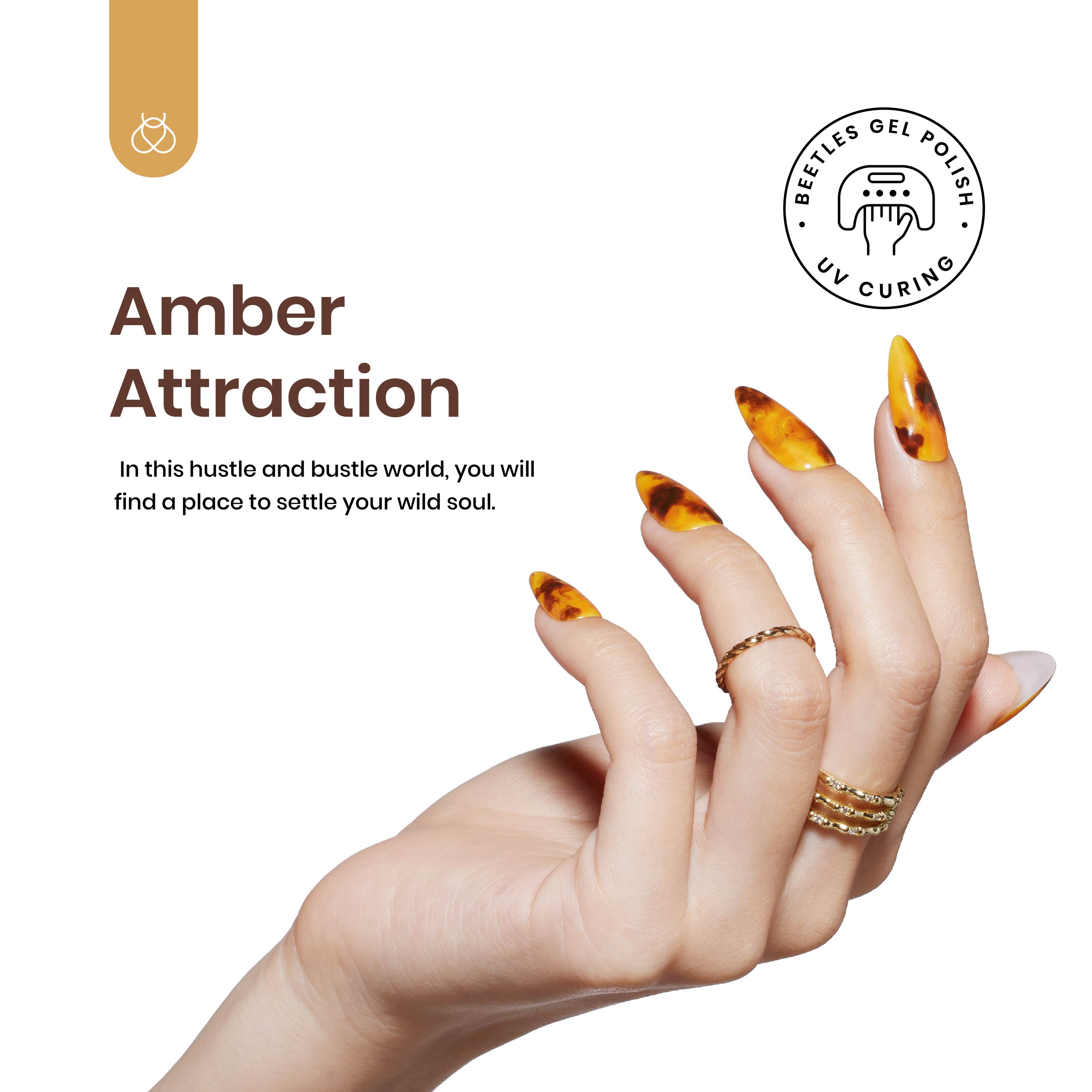 Amber Attraction | Gel Polish 5 Colors Set With Blooming Gel