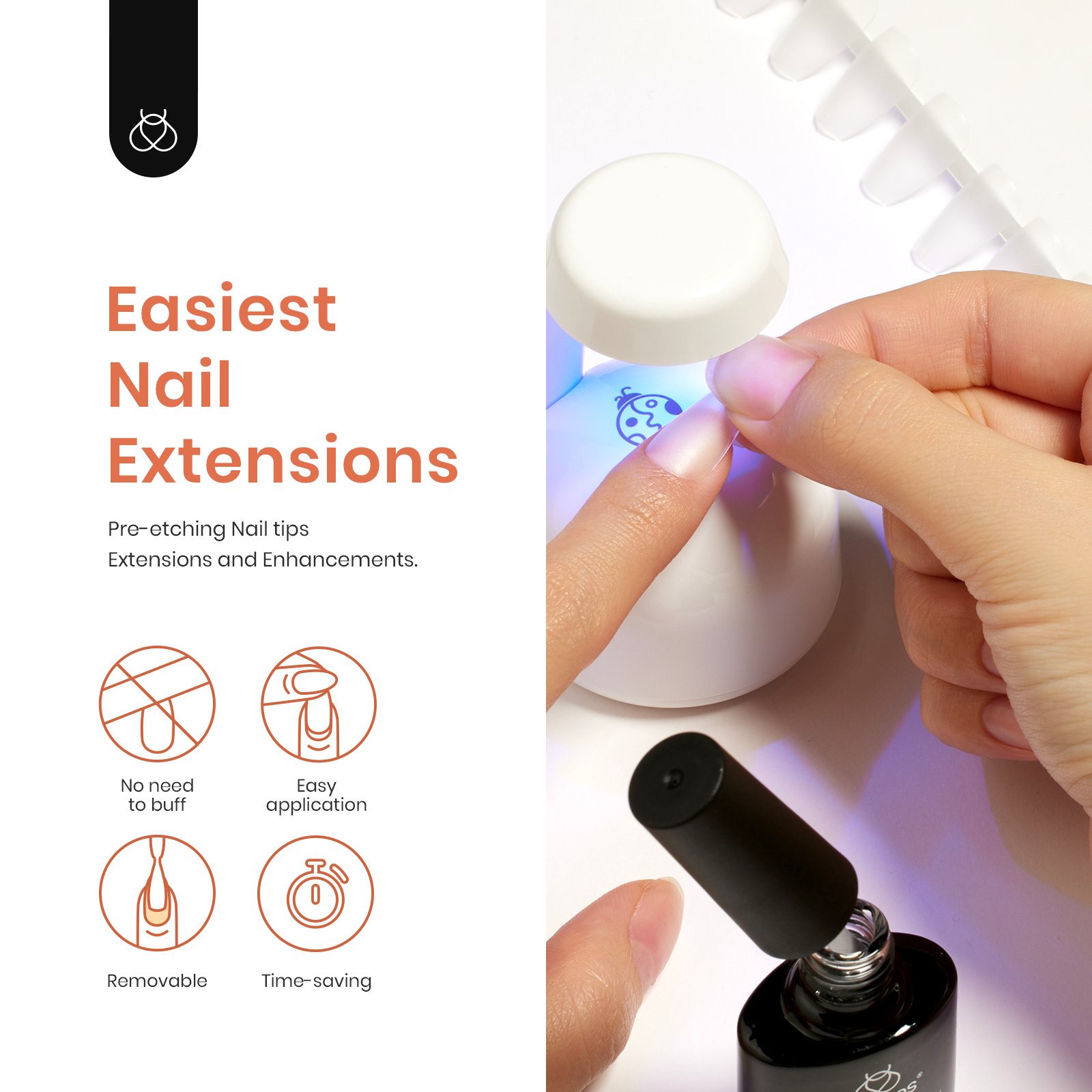 Matte Short Coffin Pre-shaped Nail Extension Kit #045