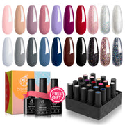 Modern Muse | 20 Colors Set (20 Gel Colors Set with Top and Base Coat (5ml/Each))