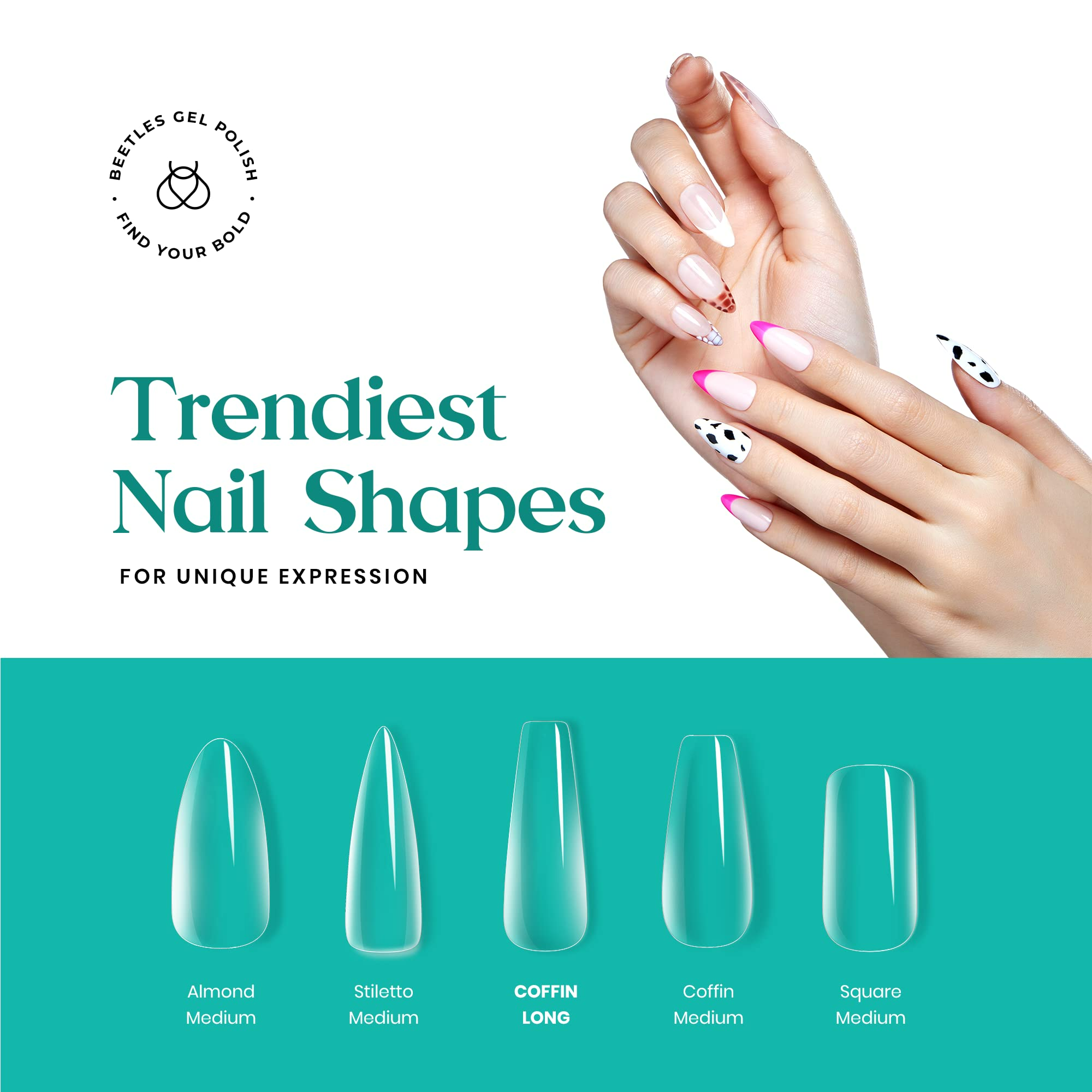 Medium Almond Pre-shaped Tips Nail Extension Kit  #038