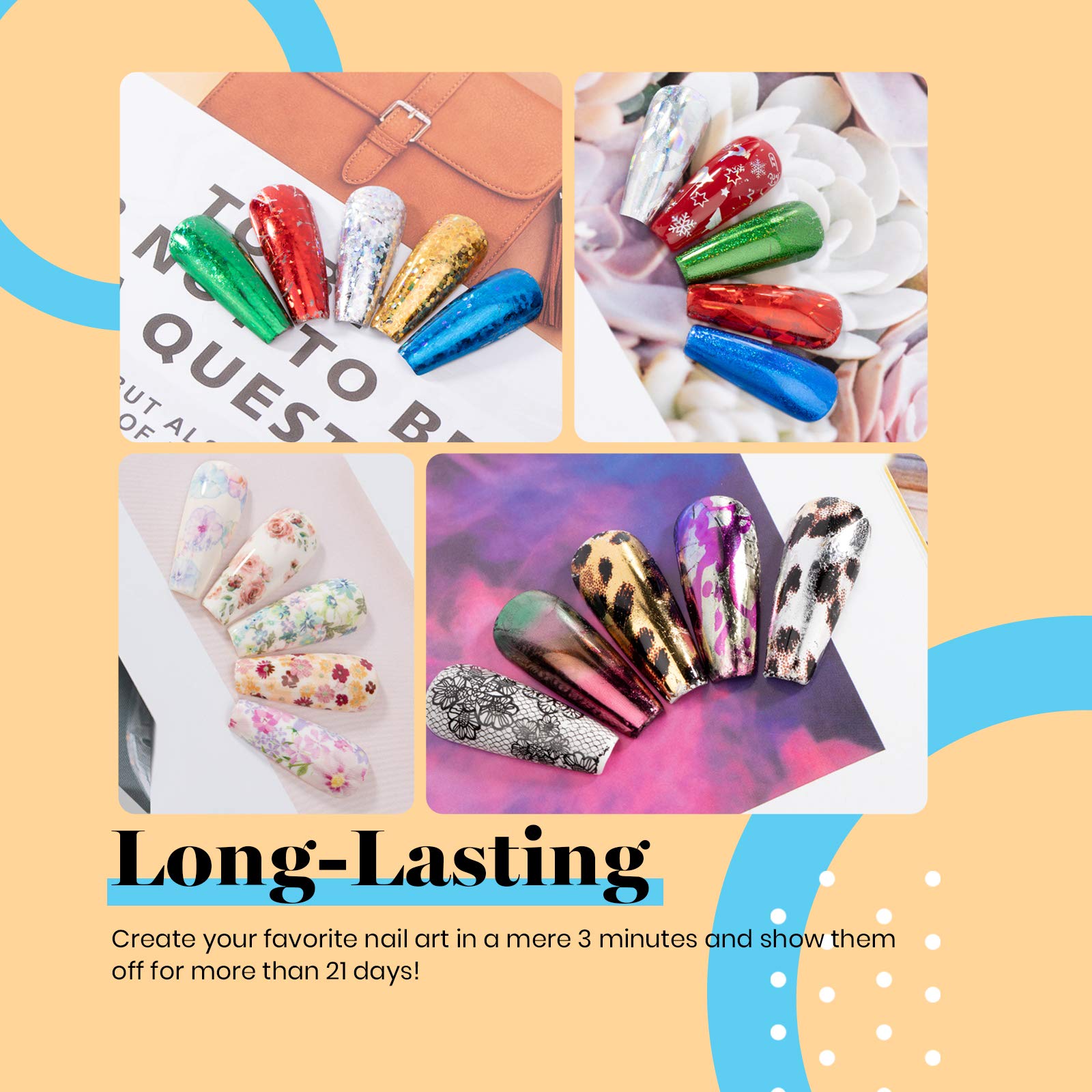 Foil Glue Nail Art, Nail Foil Glue Transfer Tips