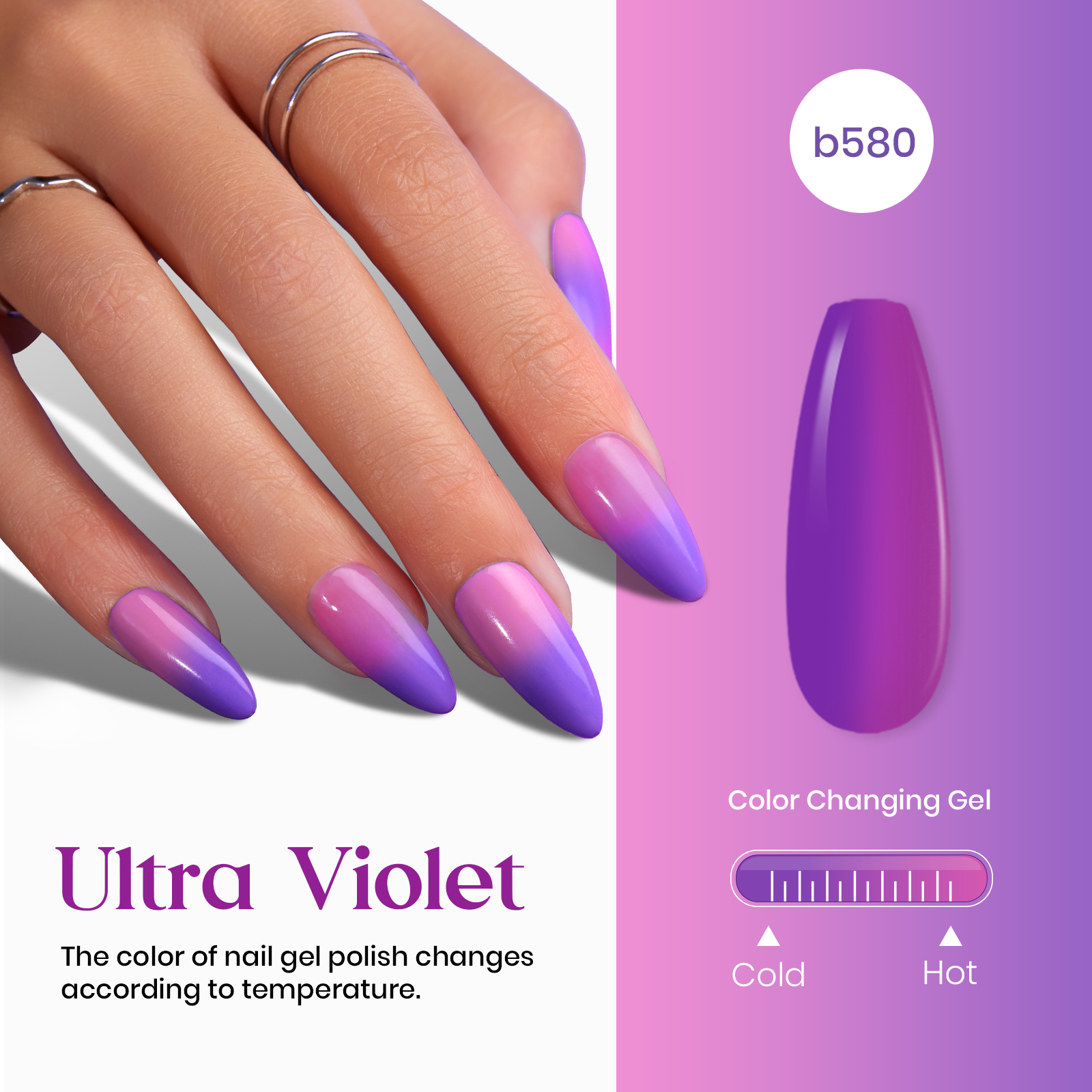 Ultra Violet #b580 | Coloring Changing 15ml Gel Polish