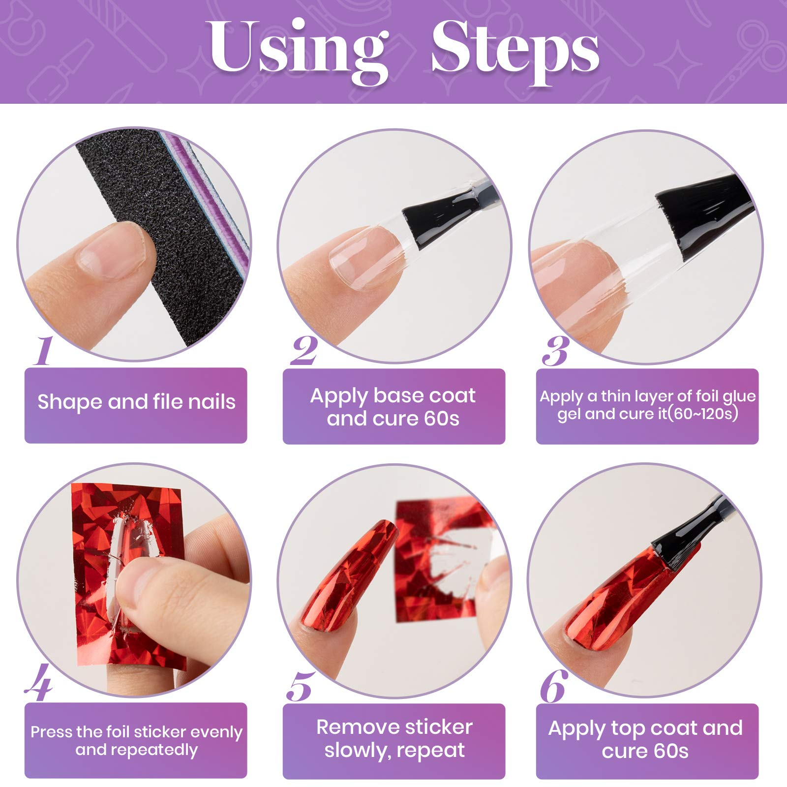 Nail Foil Glue Transfer Tips 15ML