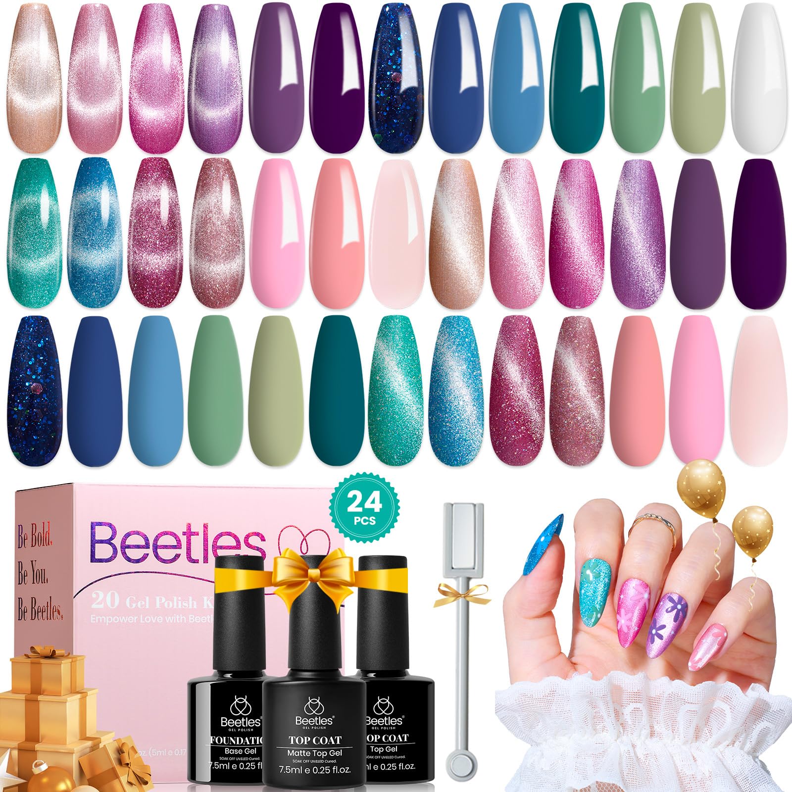 Floral Verses- 20 Colors Gel Nail Polish Set