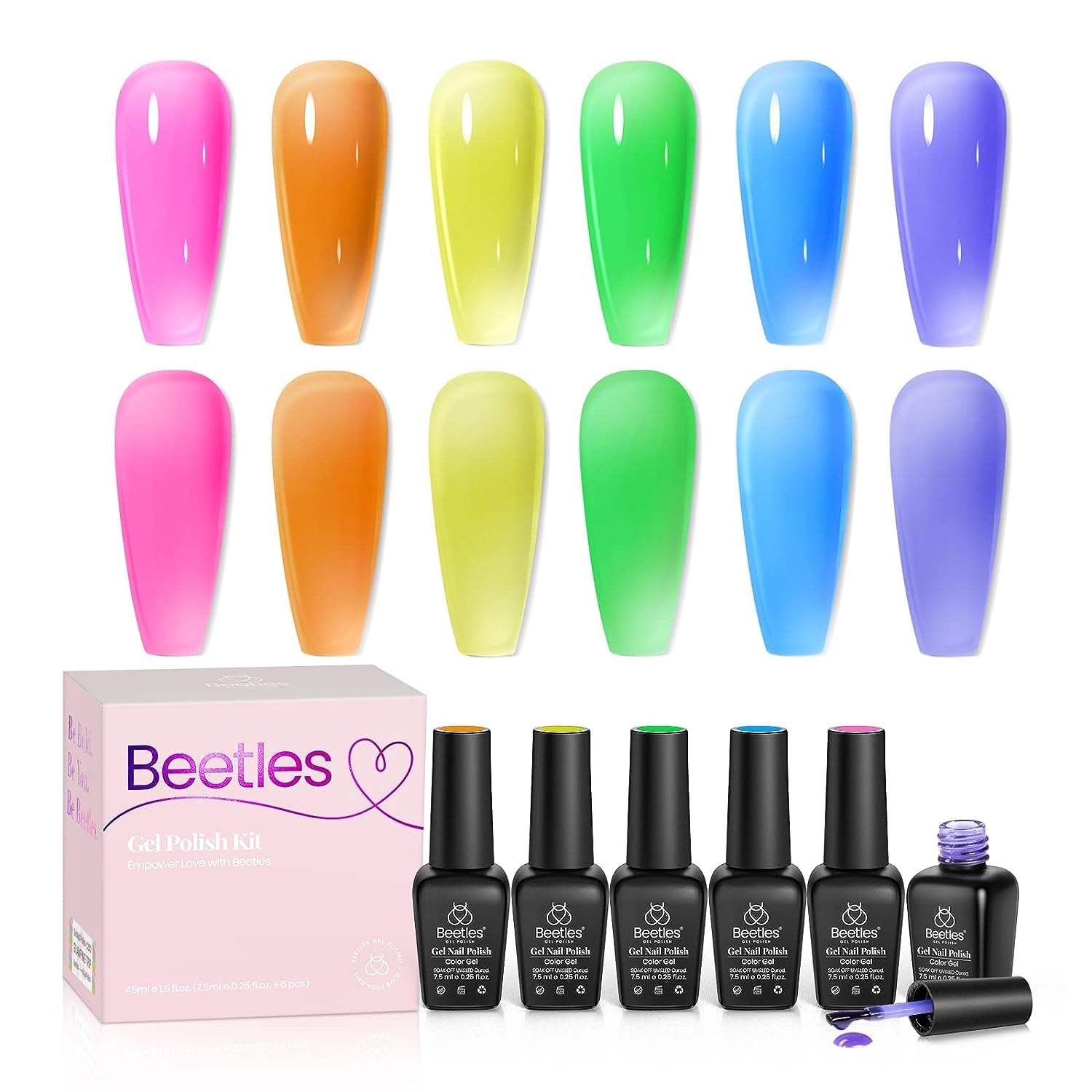 Gummy Candy - 6 Colors Gel Nail Polish Set