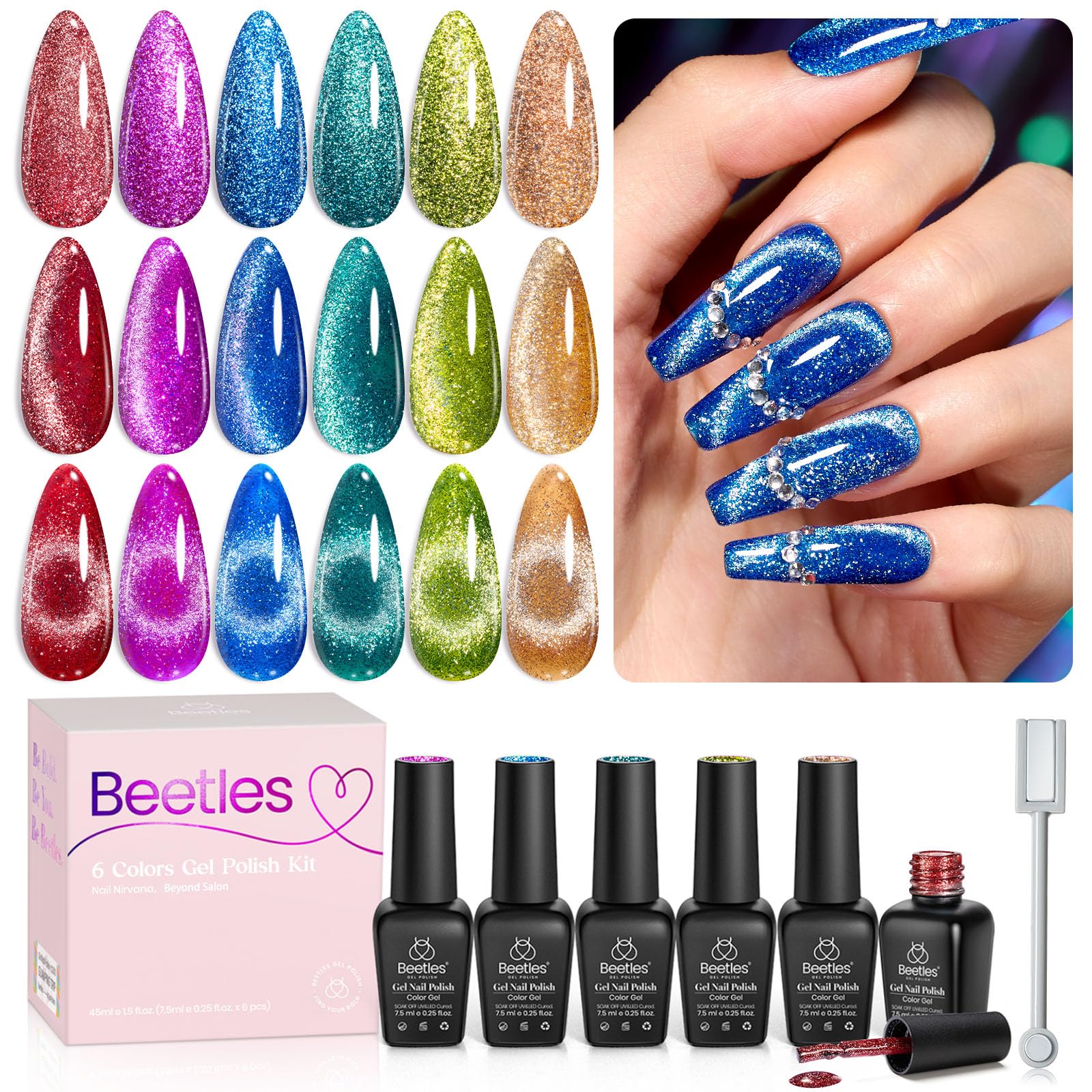 Sparkle Soiree | 6 Colors Gel Polish Set