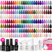 (each only $0.8)100 Colors 119PCS with Storage Bag Perfect Christmas Gift Gel Polish Set for All Season