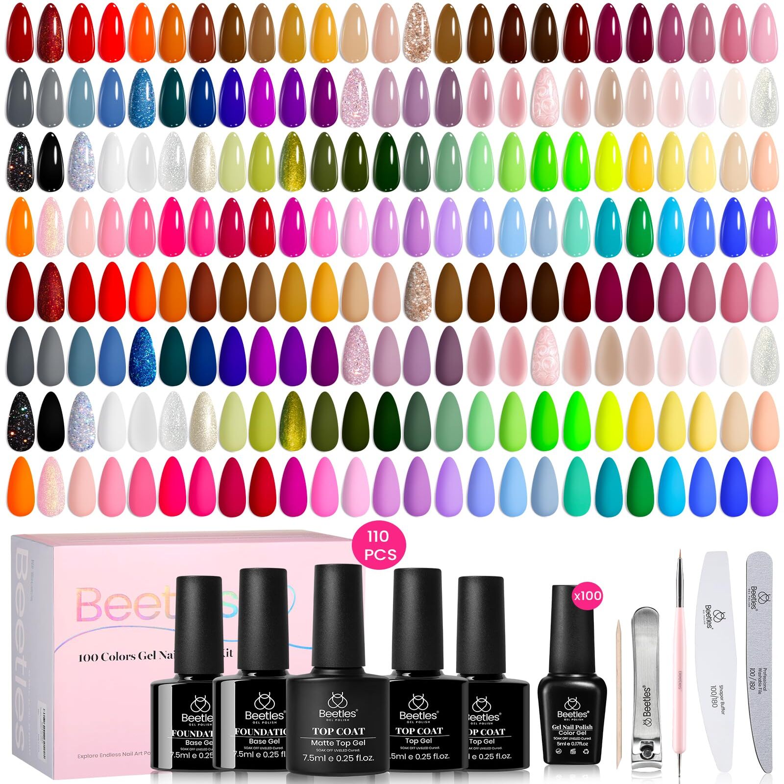 Today Only: Buy 100 Colors Infinite Inspiration Set Get Free Gift 510pcs Random Nail Tips Set (Limited Quantity)