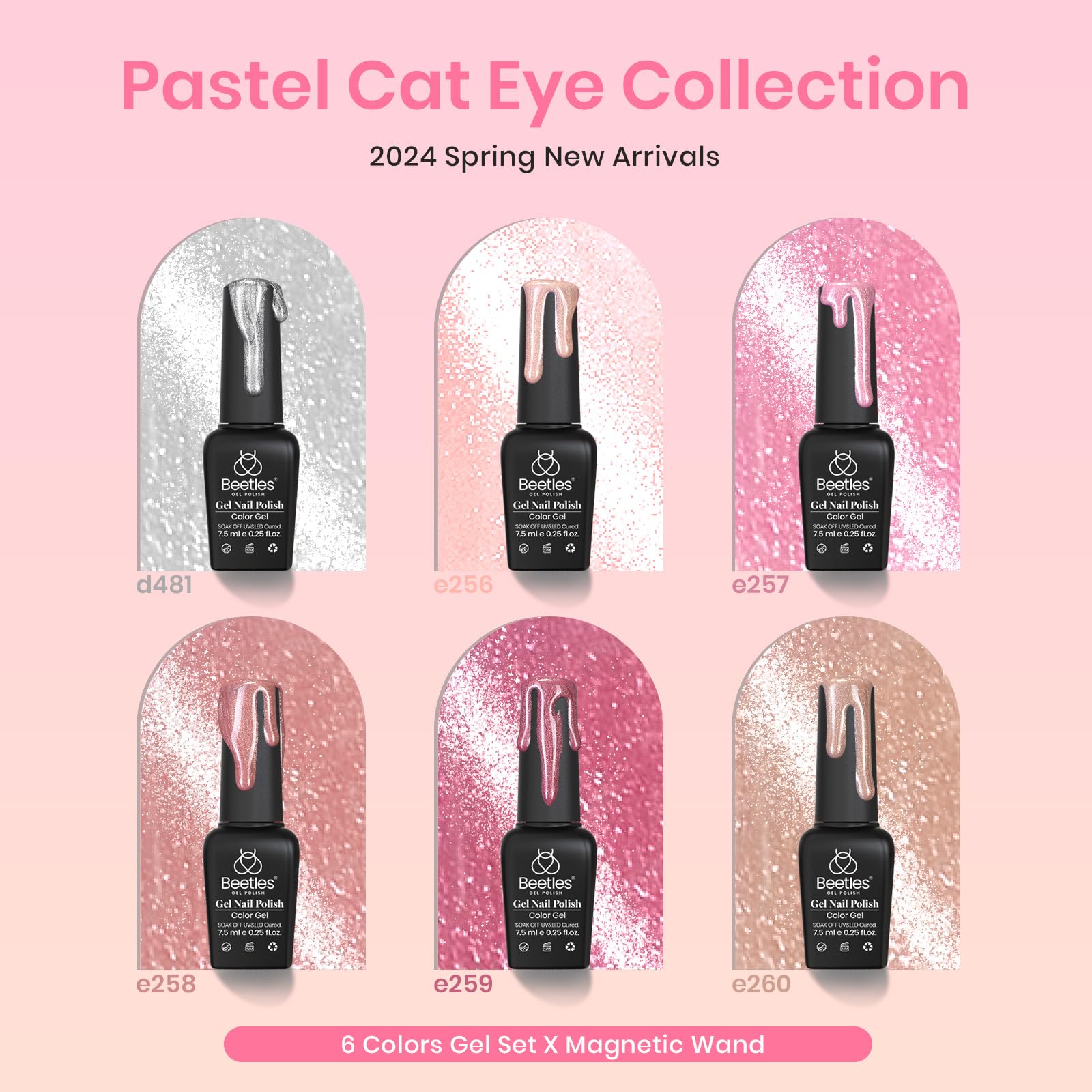 Pink Velvet | 6 Colors Gel Polish Set