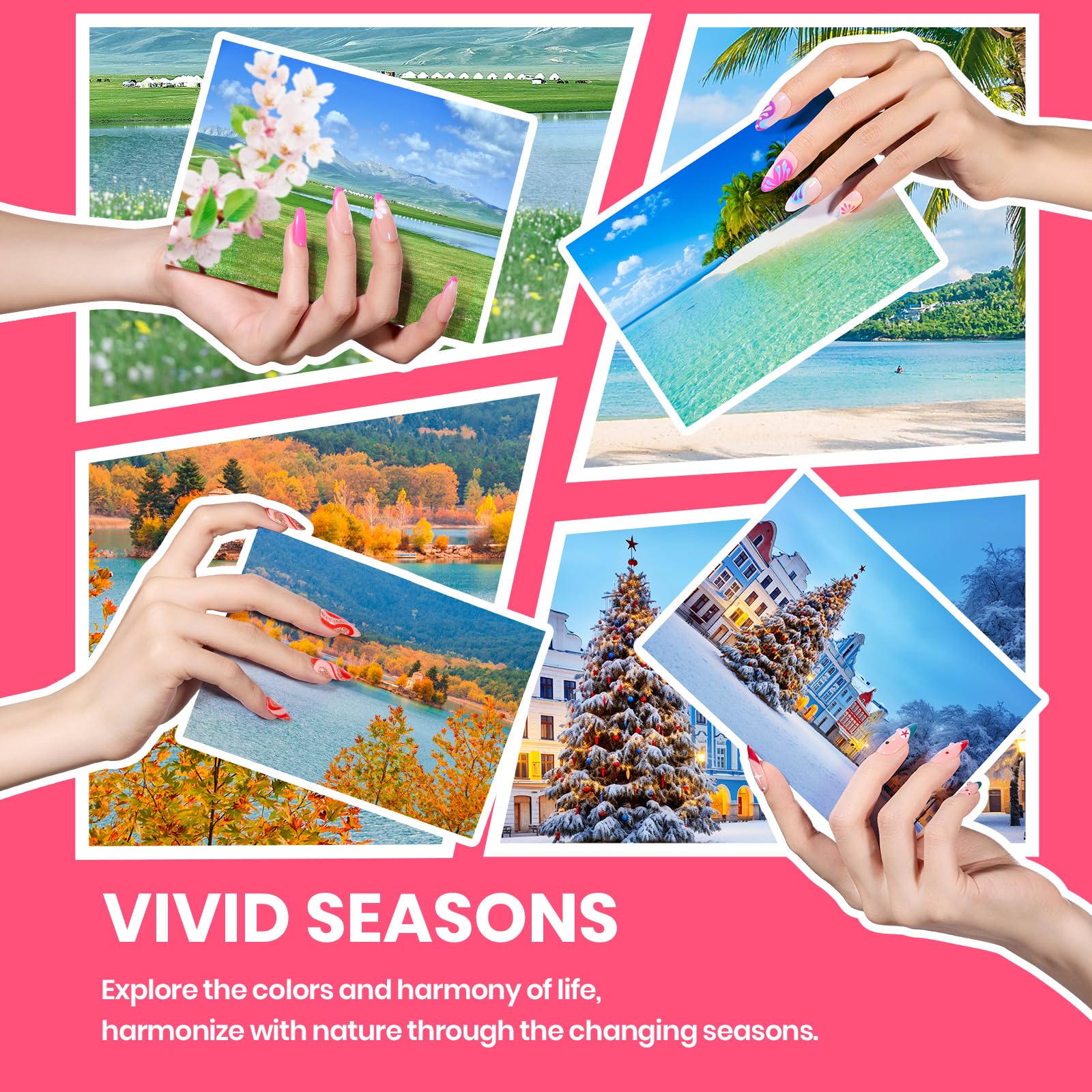 Vivid Seasons Manicure Kit: 35 Gel Colors, Tools, Accessories, and Care Essentials