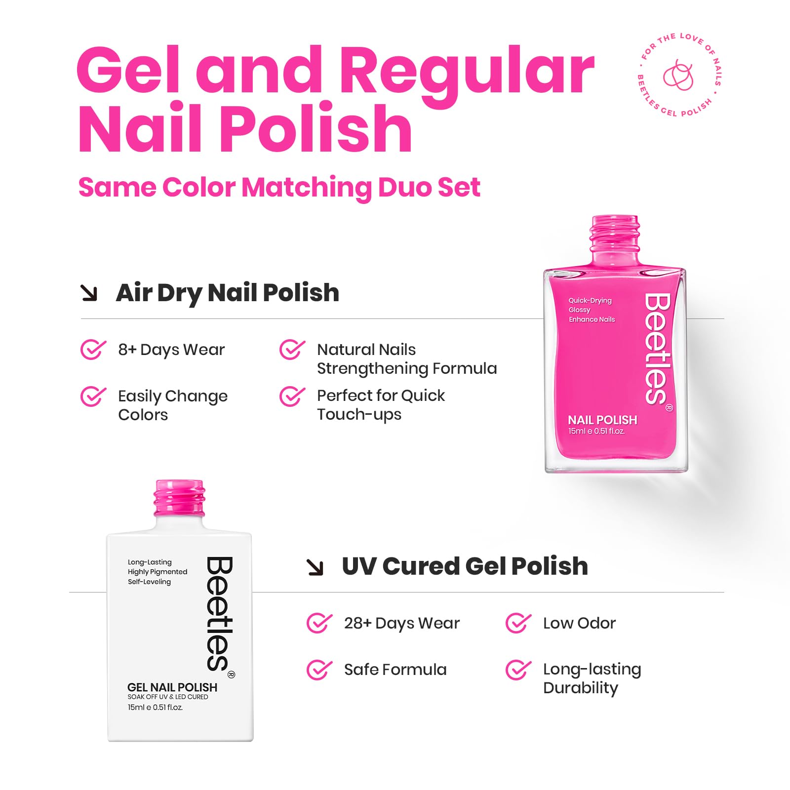 Tropical Pink Dream | Gel Polish and Matching Nail Polish(each 15ml)