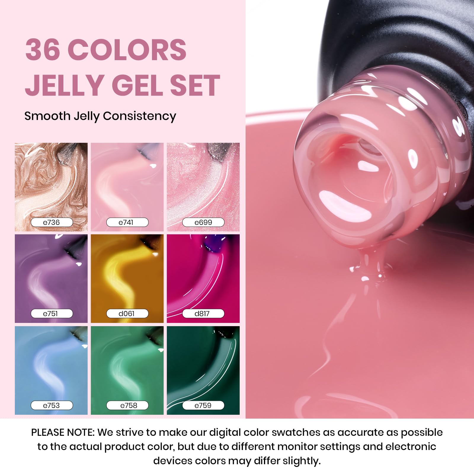 Crystal Ice Collection- 36 Cat Eyes Colors Gel Nail Polish Nail Gift Set