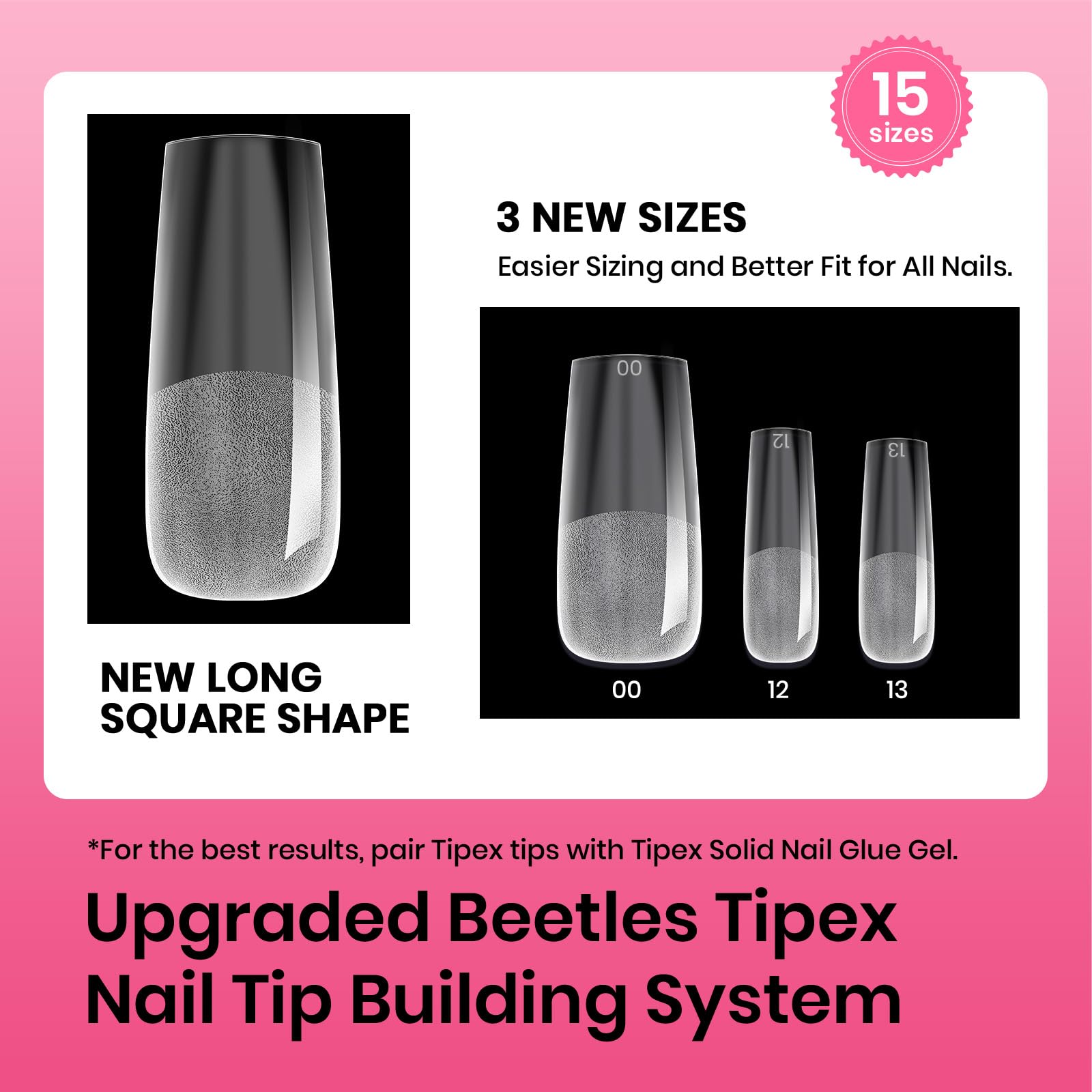 Tipex Long Square Half Matte Nail Tips Kit |210pcs