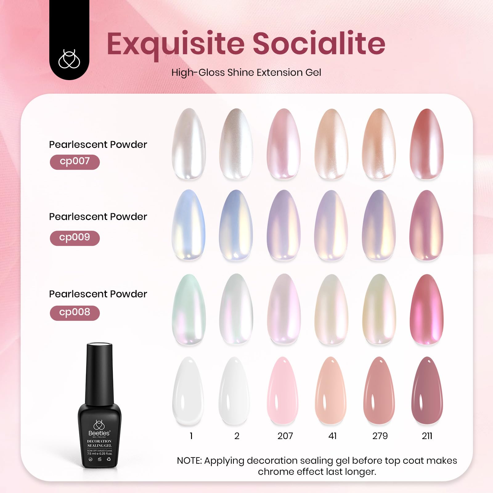 Exquisite Socialite - 6 Colors Poly Nail Extension Gel (each 15g)